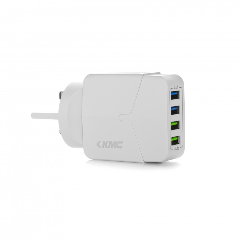 KMC 22w 4-USB Port Travel Charger