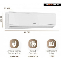 Koolen Air Conditioner 17,900 BTU Cold Split - KOACS18KC